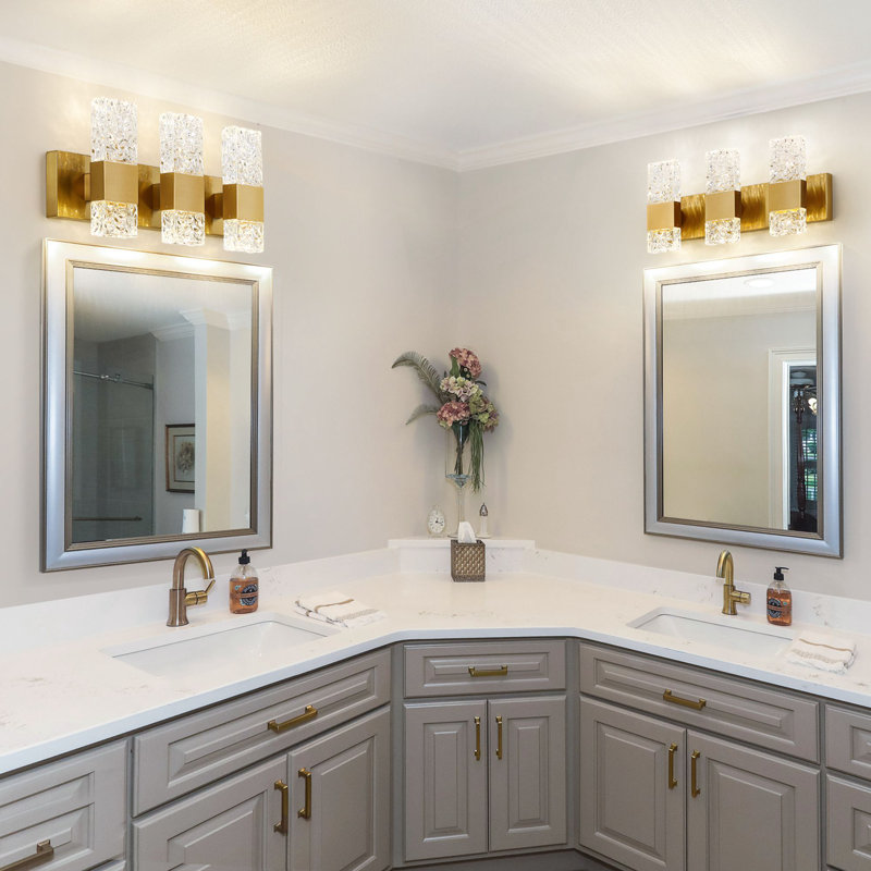 Luminaire de meuble-lavabo Luxcien, 3 lumières, Or