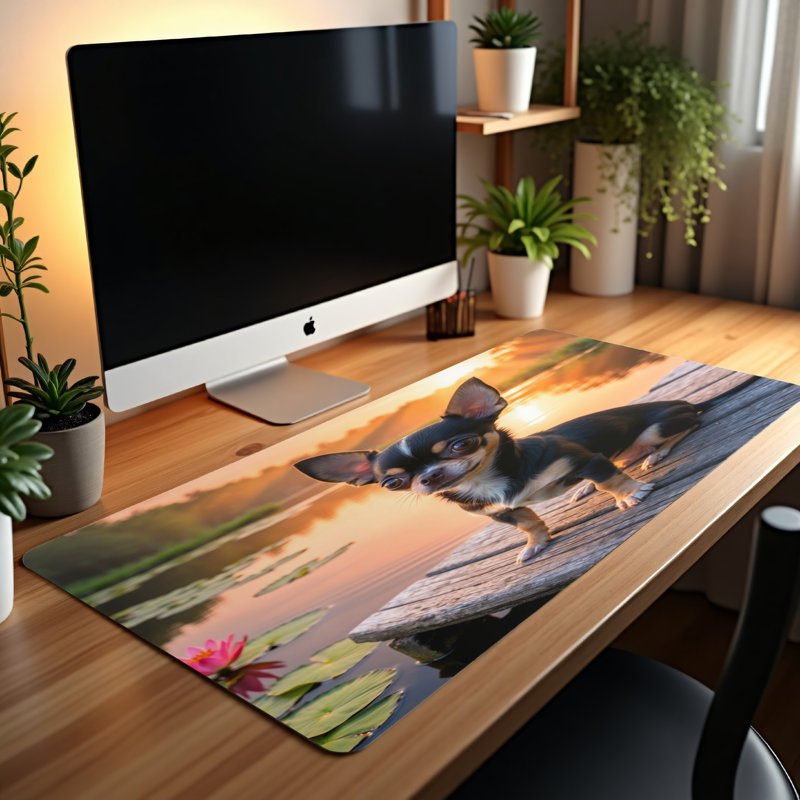 Polyester Desk Pad, 14.4x12.1