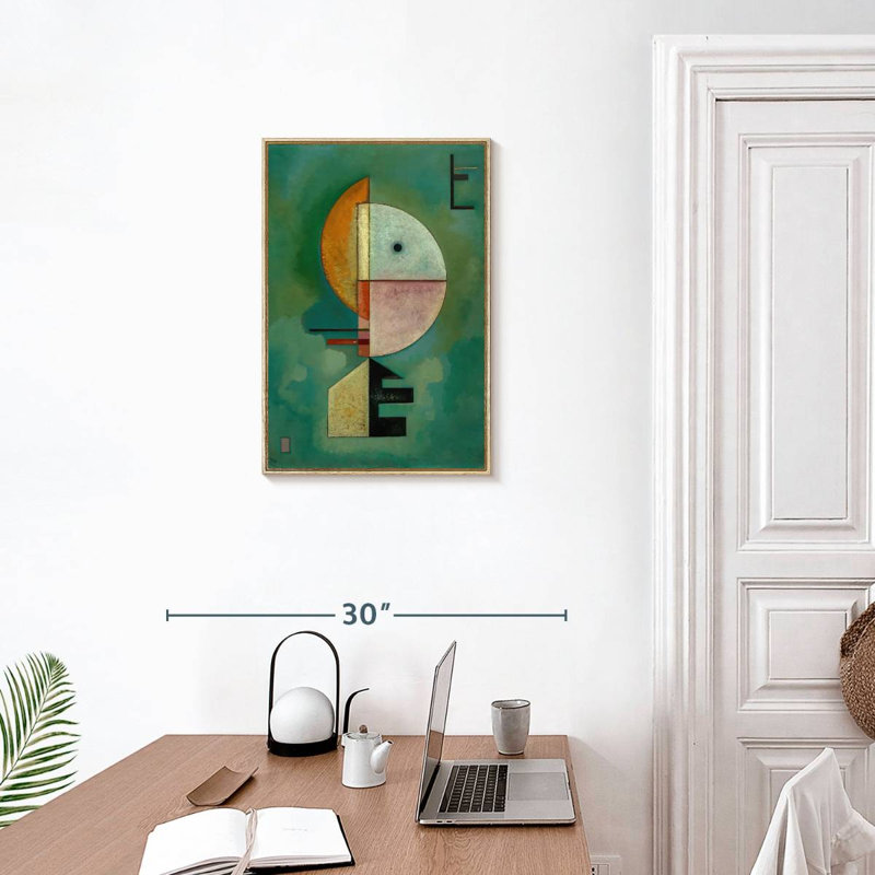 Upward, 17" x 25", Floating Frame Natural Wood