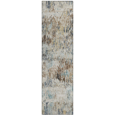 Wynnston Washable Abstract Indoor / Outdoor Rug