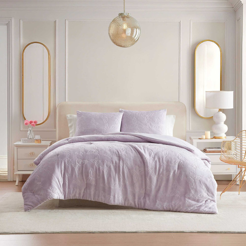 Ensemble d'édredon Betsey Johnson Butterfly, Édredon pour grand lit + 2 taies décoratives