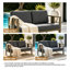 Causeuse d'extérieur en bois de teck avec coussin et accoudoirs Junco-1049511538-1049511549