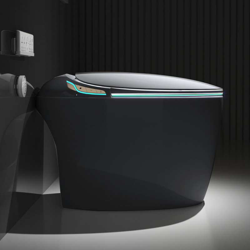 Intelligent Toilet With Modern Appeal, Auto Open/Close Seat, Foot Sensor, Grey Model Smart Innovative Features, Bathroom