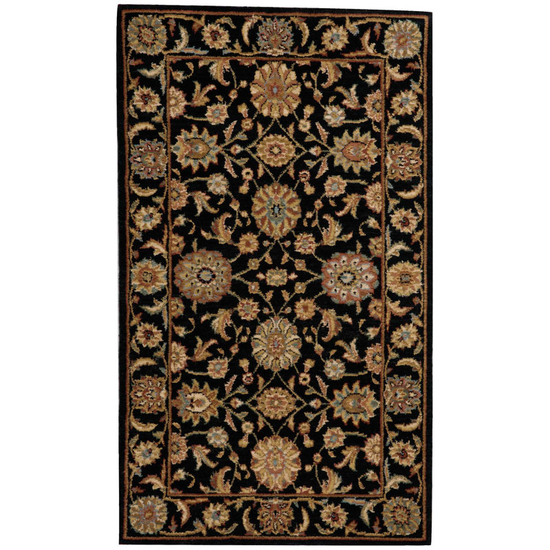 Tapis noir Devin, Rectangle 2 pi 6 po x 4 pi 3 po