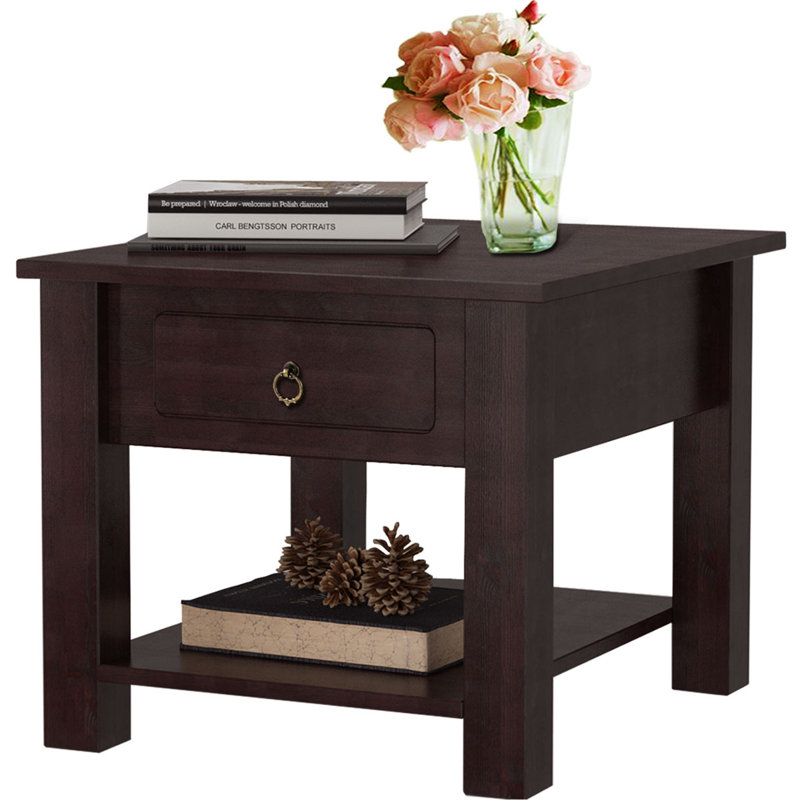 Embry Solid Wood End Table, Havanna, Havanna