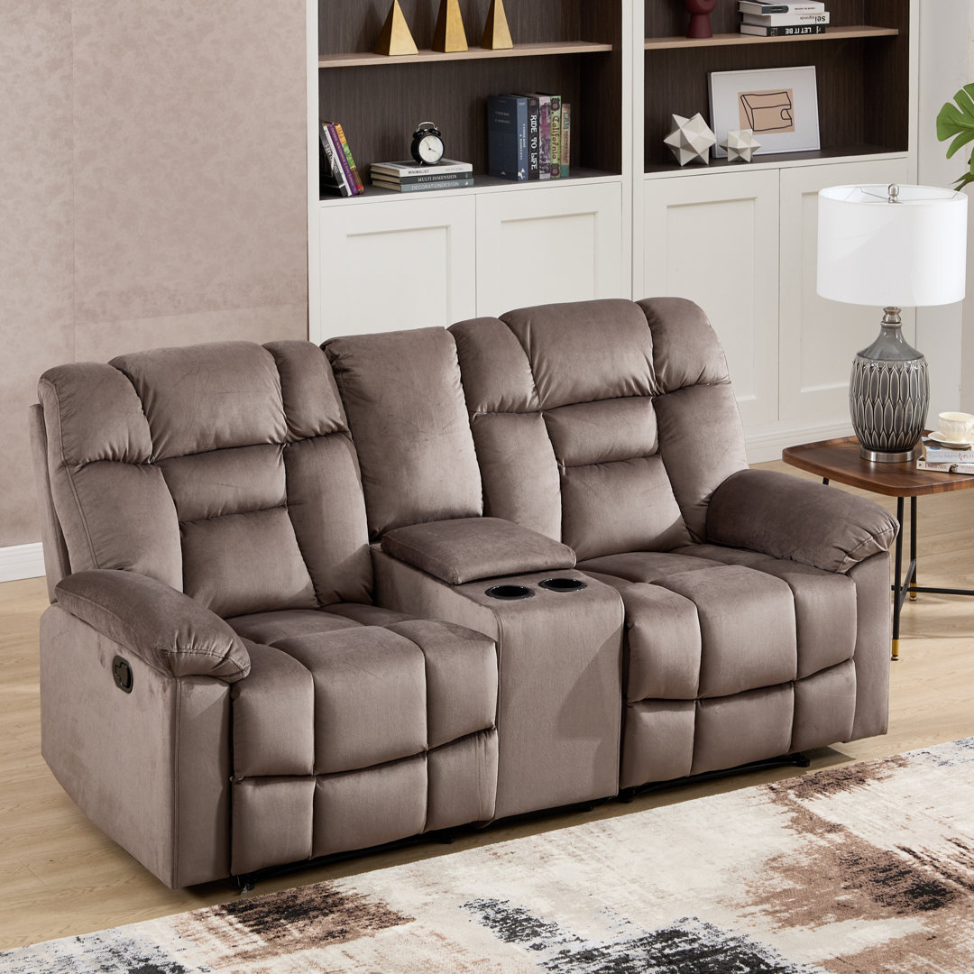 2 Piece Modern Down Filled Short Plush Fabric Living Room Set Latitude Run®