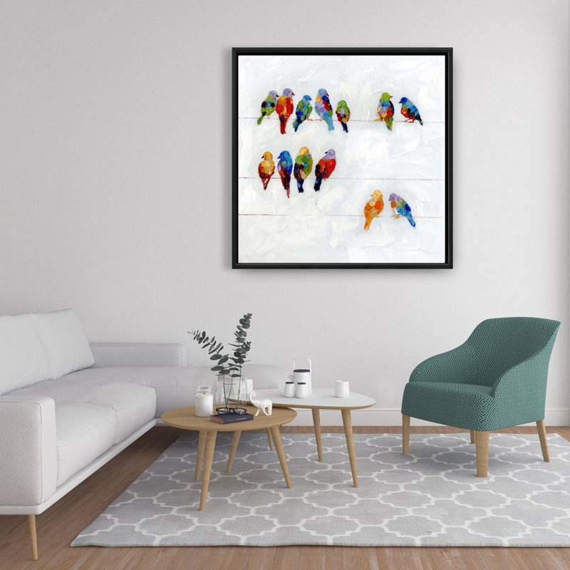 " Colorful Birds On A Wire "