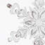 Cintre en fer en forme de flocon de neige avec boules suspendues décoratives, ensemble de 6 décorations pour fêtes et arbre de Noël