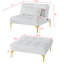 Tissu convertible futon avec pieds en métal