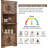 Geidy 67" Kitchen Pantry Corner Display Cabinets with Adjustable Shelves and Open Storage-1719555065
