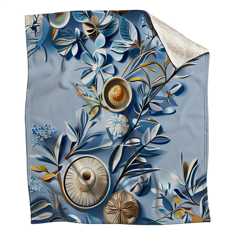Jeté Floral, 50in W x 60in H