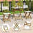 3-piece Acacia Wood Folding Patio Bistro Set With Slatted Design Small Outdoor Furniture Set