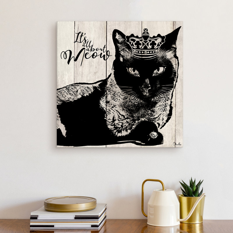 «Cat» Meow », impression sur toile tendue, H 10 po x l 10 po x P 1,5 po