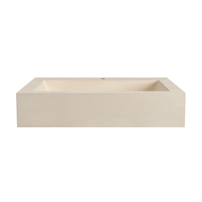 Natoma 24" Wall-Mounted Concrete Rectangular Bathroom Sink