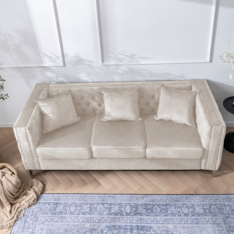 Canapé de salon 84,65 po, Beige