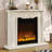 Solid Wood Freestanding Fireplace-357496439