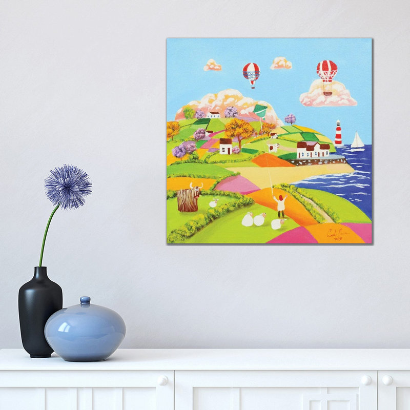 A Sunny Day by Gordon Bruce - Wrapped Canvas Painting, 45.72 cm H x 45.72 cm W x 3.175 cm D