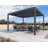 PURPLE LEAF Louvered Pergola 12' x 16' Outdoor Aluminum Pergola with Adjustable Roof for Deck Backyard Garden Grey Hardtop Gazebo-87557119