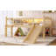 Lit mezzanine avec tablettes de rangement, bois massif et lumières DEL-124950892-124950893