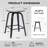 26 '' Swivel Upholstered Counter Stool with Bentwood Frame-1876242131