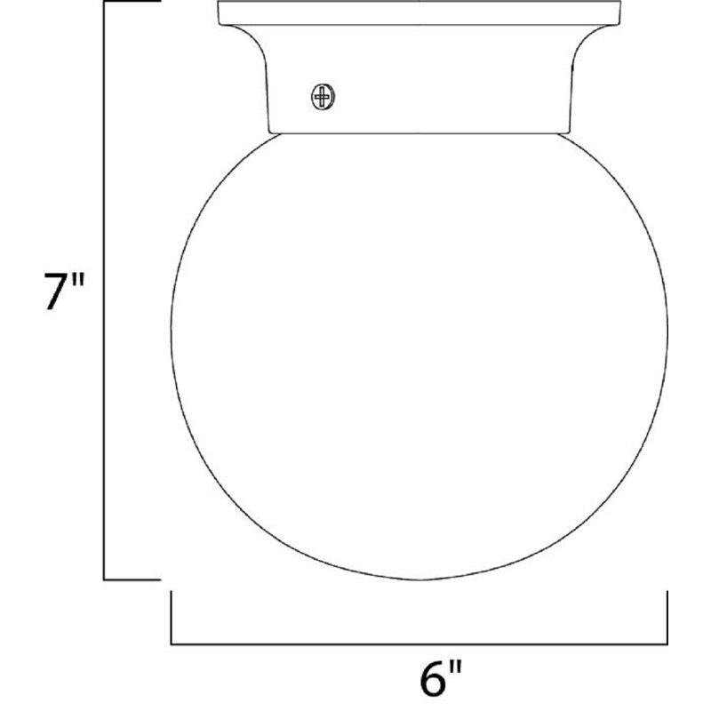 Canales Glass Flush Mount, White