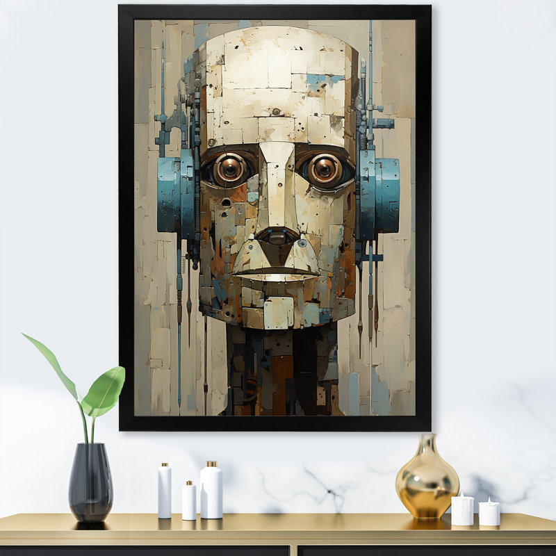 «The Art Of Robotics I» sur toile, Cadre simple noir, H 40 po x l 30 po x P 1,5 po