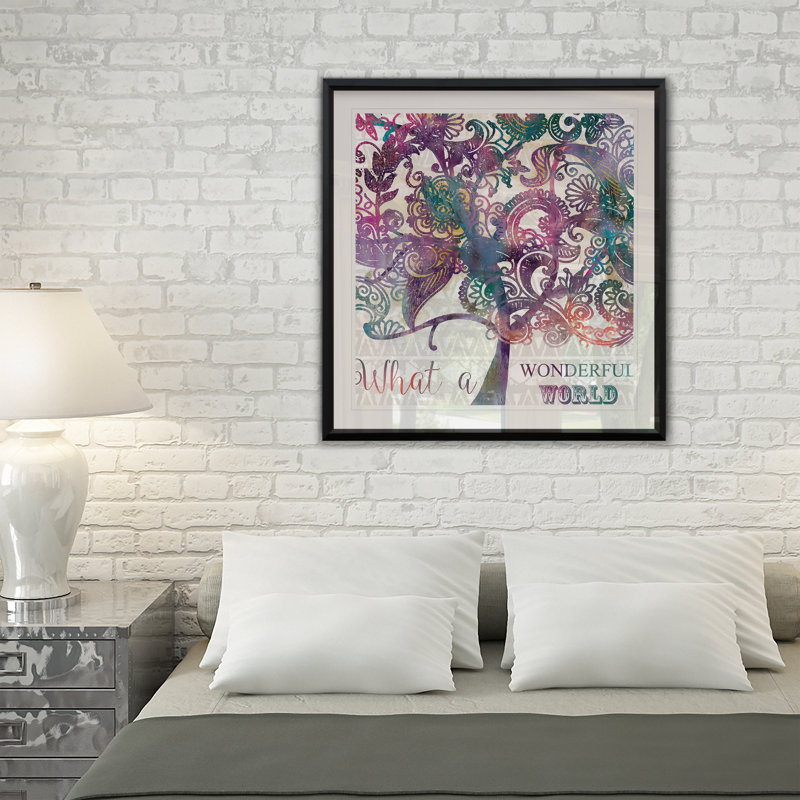 «Boho Tree», reproduction encadrée, H 30,5 po x l 30,5 po x P 1,5 po