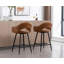 Swivel Upholstered Counter Stool with Metal Frame-1771031317