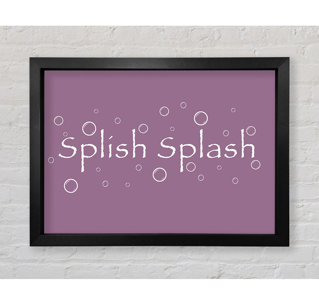 Badezimmer Zitat Splish Splash Badezimmer Dusty Pink Gerahmter Druck