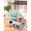 Scelleuse sous vide en acier inoxydable à contrôle automatique, largeur de fermeture de 10,2 po, 6,5 pieds cubes par heure, machine d'emballage alimentaire industrielle et domestique, 260 W