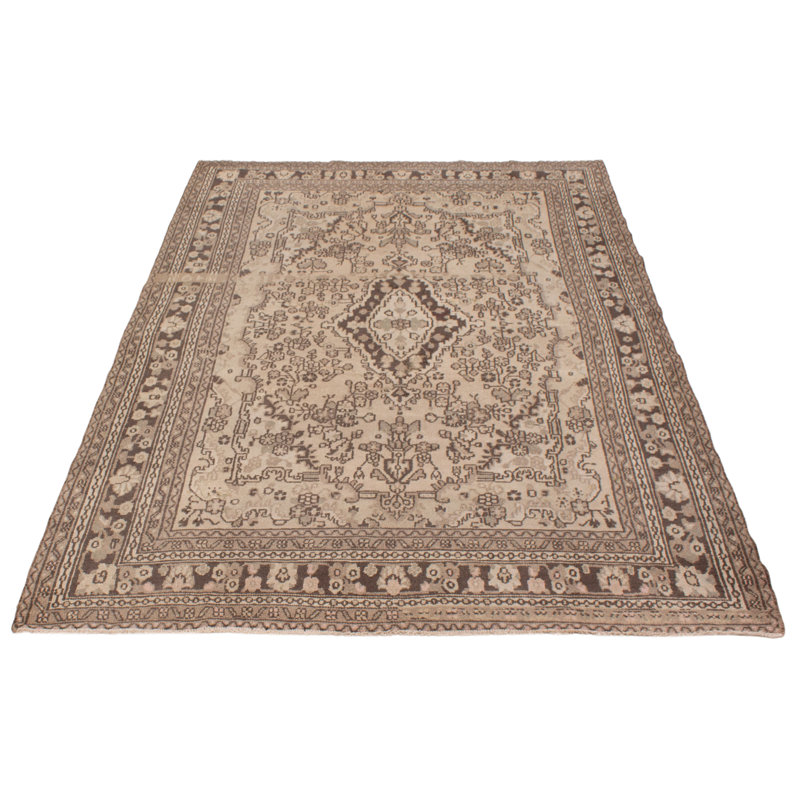 Tapis unique en laine de style années 1990 de 6 pi 8 po x 9 pi 7 po Afshin