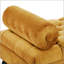 Banc rembourré moderne en velours avec 2 coussins amovibles, repose-pieds confortable pour le salon et le vestibule-140309496