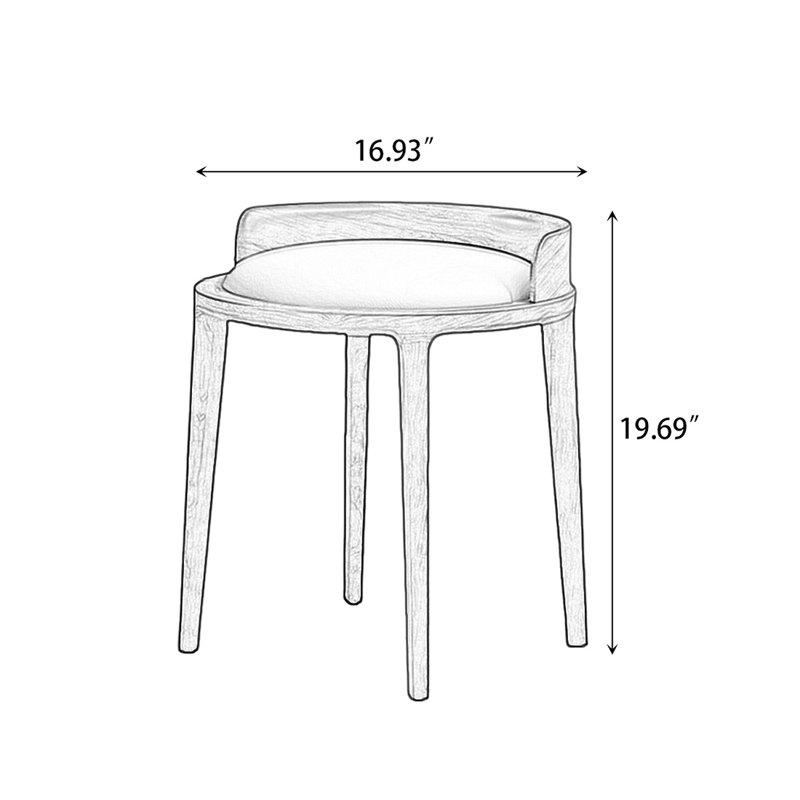 Chaise d'appoint 16,93 "noire (ensemble de 2)