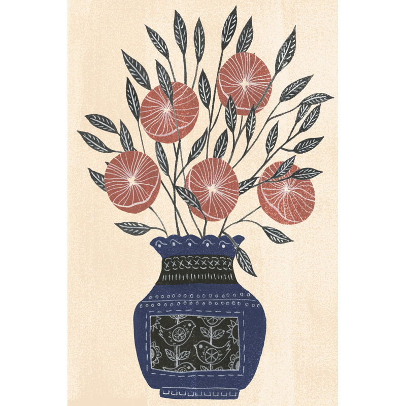 Vase de fleurs I, H 18 po x l 12 po x P 1,25 po