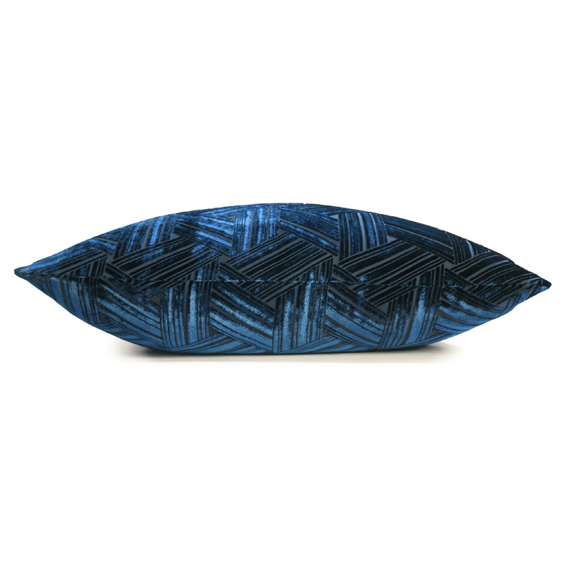 Square Pillow Cover & Insert, Cobalt Black, 18"H x 18"W