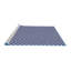 Tapis bleu tissé à la machine-1177678785