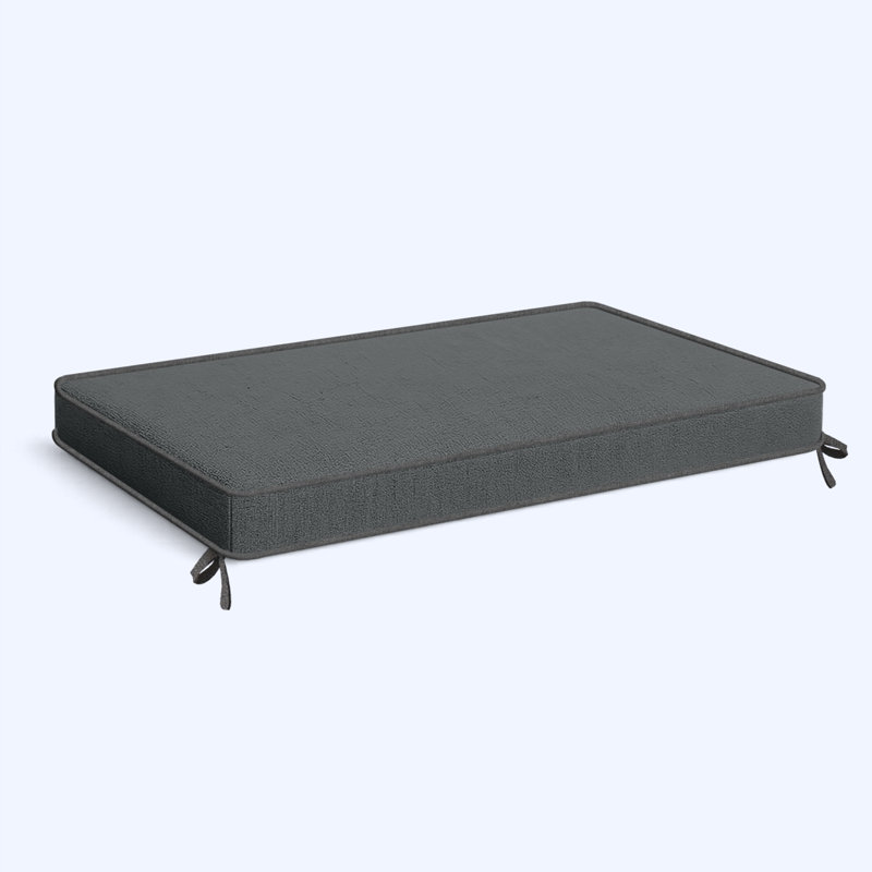 3''H Custom anti-slip Size Bench Cushion For Indoor/Outdoor with Premium 75D High-Resilience Foam(with Double Piping & 2 Cushion Ties)