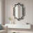Decorative Mirror For Wall Modern Bathroom Wall Mirror, Luxury Vanity Mirror, Crystal Crush Diamond Mirror For Living Room,Bedroom,Entryway
