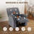 Power Lift Recliner, Wide Fabric Electric Recliner Sofa for Elderly with Side Pocket and Remote Control