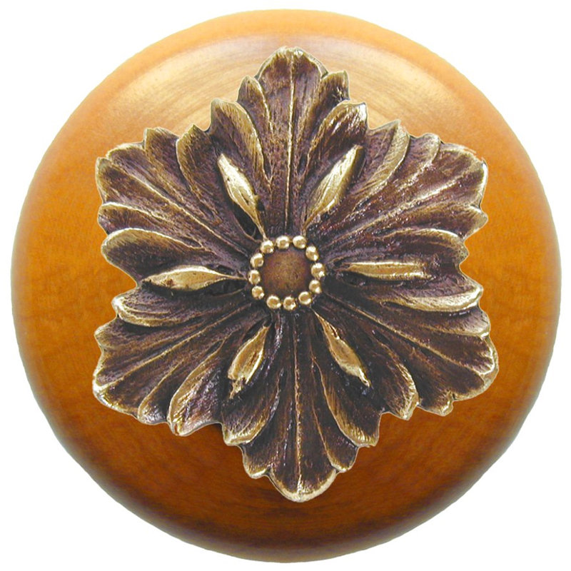 Classic Mushroom Knob, Antique Brass
