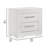 Dema 2 Drawer Nightstand, High Gloss White Textured Trim