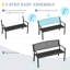 Banc de jardin en métal pour l'extérieur