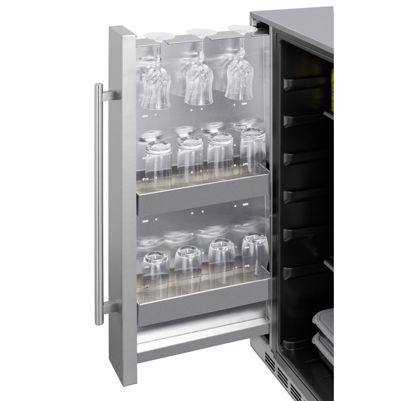 24" Stainless Steel Undercounter Smart Mini Refrigerator