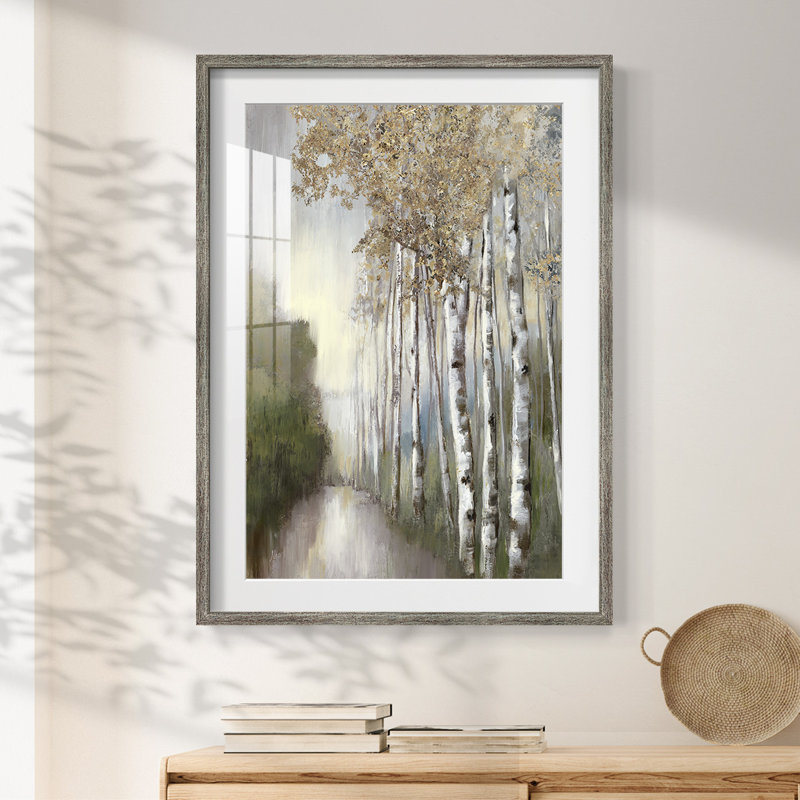 Woodland Walk Neutral - Impression encadrée, Vieilli, H 28,5 po x l 20,5 po