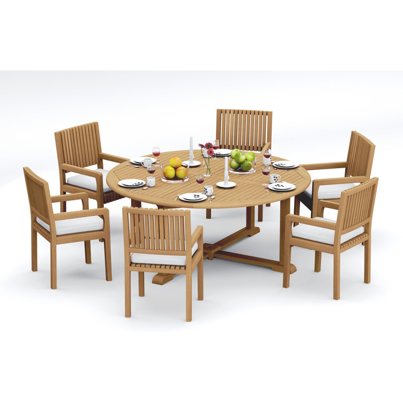 Maldives Outdoor - Piece Teak Dining Set, 6