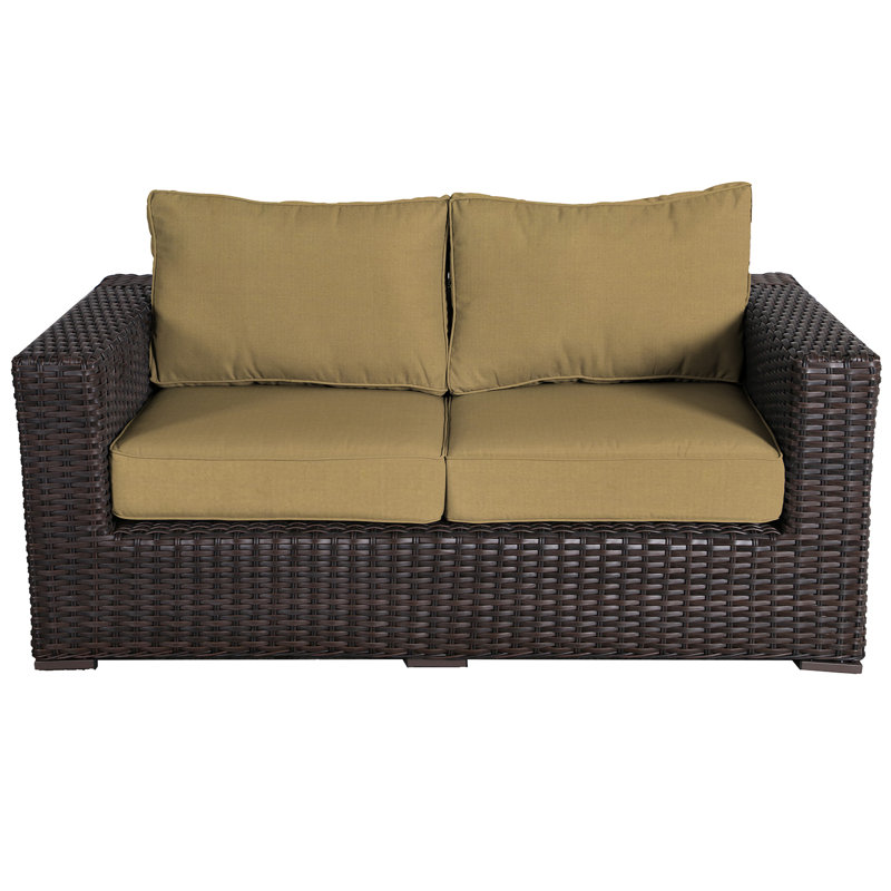 Woodham 65'' Wide Loveseat with Cushions, Heather Beige