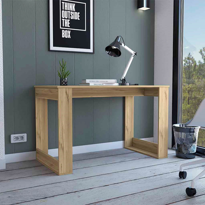 Computer Desk Albion With Ample Worksurface And Legs, Light Oak