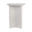 24"Catalina Travertine&Fluted Wood Accent Table/Kd