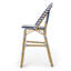 Tabouret de bar d'extérieur français 29,5 po en PE avec cadre en aluminium et finition en bambou (ensemble de 2)