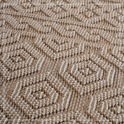 Mocha /Geometric Indoor/Outdoor Area Rug